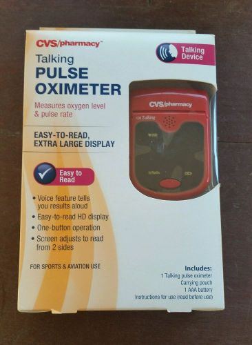 CVS Brand Talking Pulse Oximeter NEW