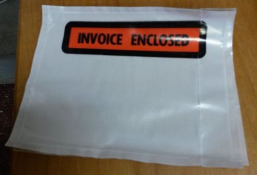 400 INVOICE ENCLOSED Envelopes 5.5&#034; x 4.5&#034; Pouch Orange Packing List Slip Lot