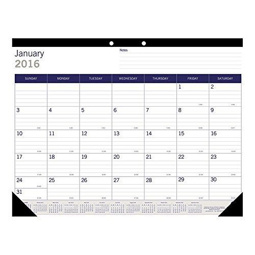 Blueline monthly desk pad, dura globe, academic, july 2015 - july 2016, 22 x 17 for sale