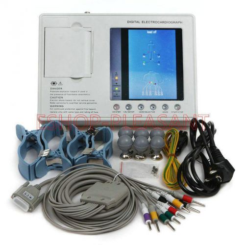 Brand New 12-lead Digital 3-channel Electrocardiograph ECG/EKG Machine Monitor