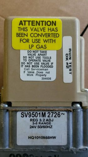 Honeywell sv9501m2726  gas valve sv9501m 2726 hq1010988hw lp gas with needed sw for sale