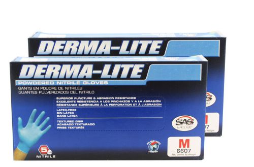 SAS Safety 6607 (2 Pack) Derma-Lite Powder Free Nitrilel Gloves (Medium)