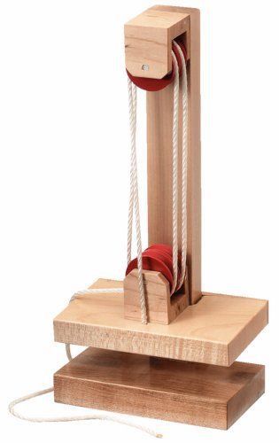 NEW Simple Wooden Machine: Block and Tackle Model  (92317)