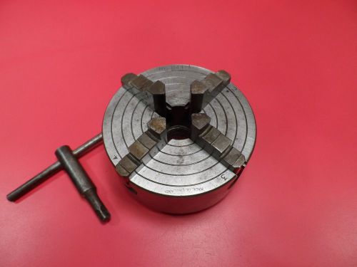 Machinist Lathe Tool: 4&#034; 4-Jaw Independent Chuck, 1&#034;-10 TPI #M6-844-1, Atlas 618