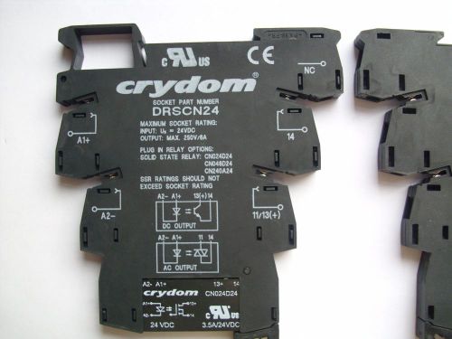 DRSCN24 Crydom Relay Sockets  +  RELAY CN024D24   24VDC/3,5A   (COMPLETE)
