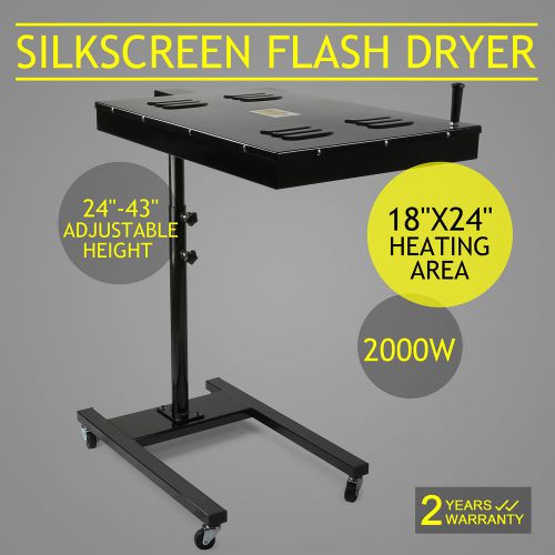 Flash Dryer 18&#034; X 24&#034; Silkscreen  Garments Screen Printing Adjustable Stand