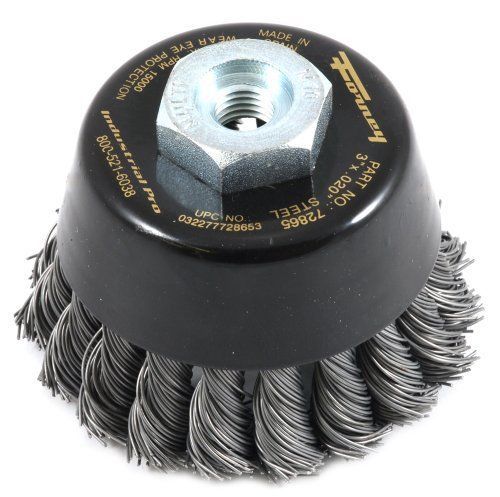 Forney 72865 Wire Cup Brush  Industrial Pro Twist Knot with M10-by-1.50/1.25 Mul