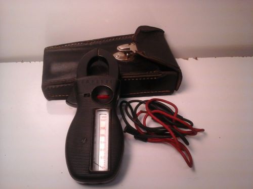 Vtg AMPROBE Rotary Scale Snap-Around Meter w Leather Case &amp; 2 Plug-In Energizers