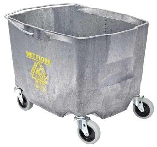 Impact 2635-3G Polyethylene Mop Bucket with 3&#034; Casters, 26-35 qt Capacity,