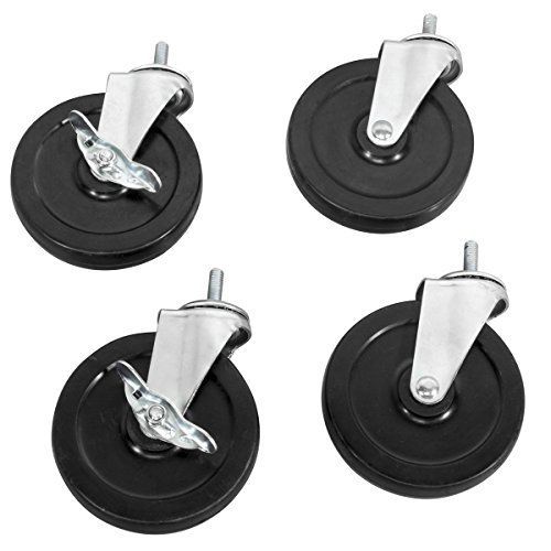 Akro-mils awpcast5 5-inch swivel caster 4 pack for chrome wire shelving system for sale
