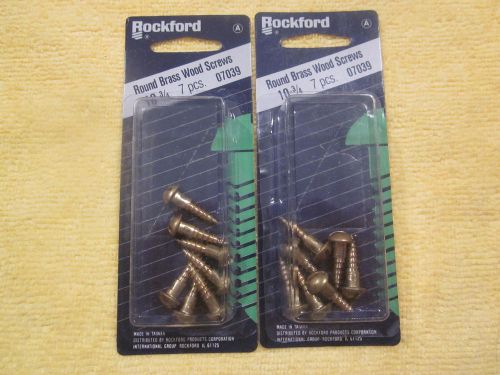 Rockford Brass #10x3/4&#034; Round Head Slotted Wood Screws