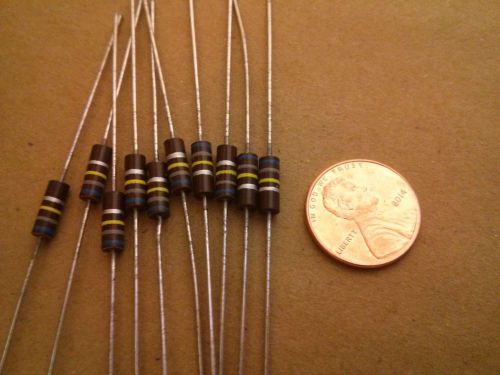 Lot of 10 vintage Allen Bradley 1/2w Watt 680k Ohms Carbon Comp. resistors