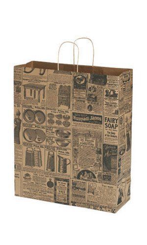 Count of 25 New Retail Jumbo Newsprint Paper Shopper 16&#034; x 6&#034; x 19&#034;