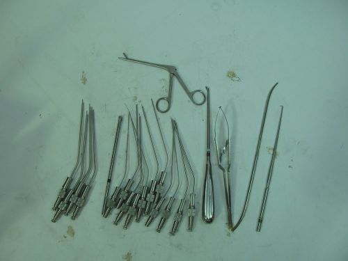 Assortment of surgical instruments - frazier suction tubes, jarit, arthrex for sale