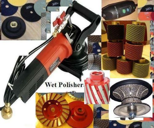 Wet Polisher sinkwork polish 1 1/2&#034; Full Bullnose Router pad cup polishing drum