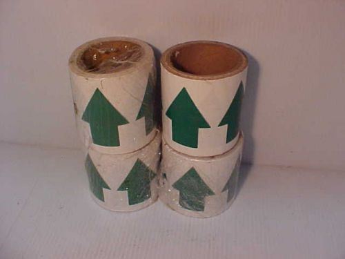 4&#034; Pipe marker tape White with green arrows