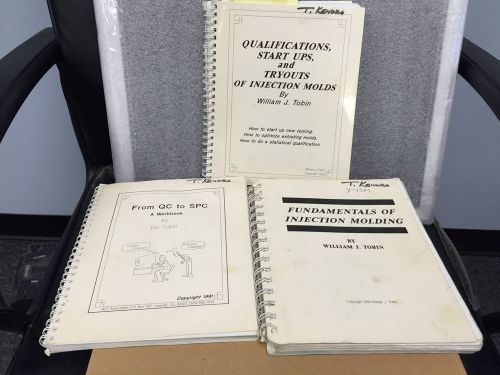Lot of 3 injection molding books - william tobin - qualification , fundamentals for sale