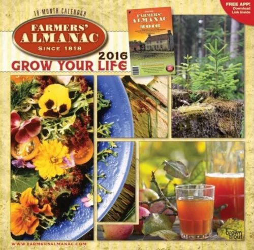 Farmers almanac 2016 wall calendar 12x12 grow your life new for sale