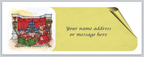 30 Personalized Return Address Labels Mouse Family Buy 3 get 1 free (bo808)