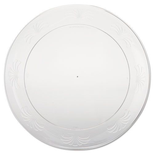 Designerware plastic plates, 9 inches, clear, round for sale