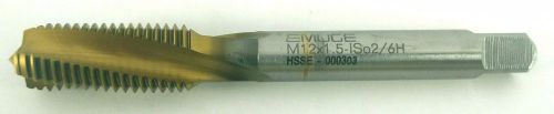 Emuge metric tap m12x1.5 helical flute hssco5% m35 hsse tin coated for sale