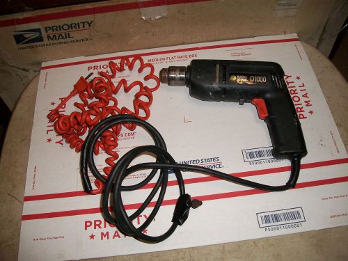 Vintage Black &amp; Decker 3/8&#034; Corded Drill model 7153 Type 1 120Volt