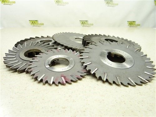 6 HSS STRAIGHT TOOTH CUTTERS 4 TO 6 W/ 1-1/4&#034; Bore CLEVELAND