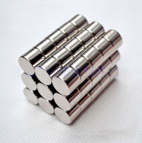 50pcs neodymium magnets super strong rare earth n52 cylinders 10mm x 10mm for sale