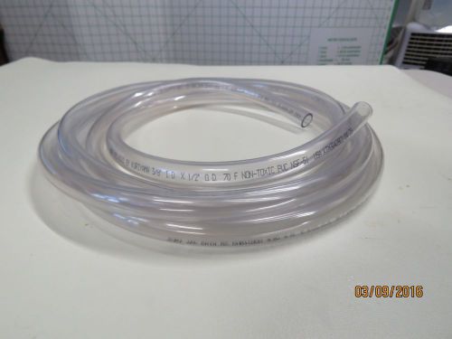 Kuriyama non-toxic clear pvc tubing - 3/8&#034; i.d. x 1/2&#034; o.d. x 10 ft long nsf-51 for sale