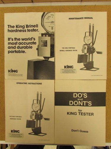 King Brinell Hardness Tester Maintenance Operating Instructions Do&#039;s and Dont&#039;s