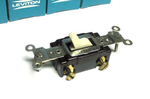 NIB .. Leviton Toggle Switch Single Pole 15A, 120/277V Cat# 5501-1 ... WP-66A