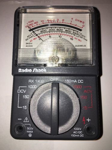 Radio Shack (8) Range Compact Multitester Tool, Measures AC/DC Voltages and DC.