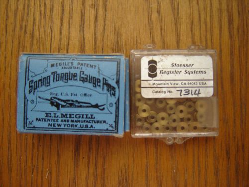 Letterpress Megill Spring Tongue Gauge Pins &amp; Adjustable pins