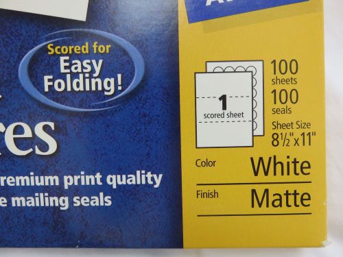 Avery Matte Paper Tri-Fold Brochures Heavyweight Printable Mailing Seals #8324