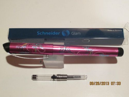SCHNEIDER Fountain Pen  GLAM -PINK+ FREE Converter-Made in Germany- Med Nib