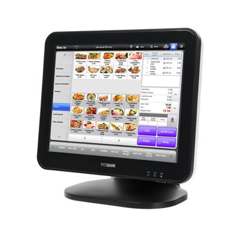 Posbank bluo q (i3) all-in-one pos terminal 2gb msr pos ready 7 black new for sale