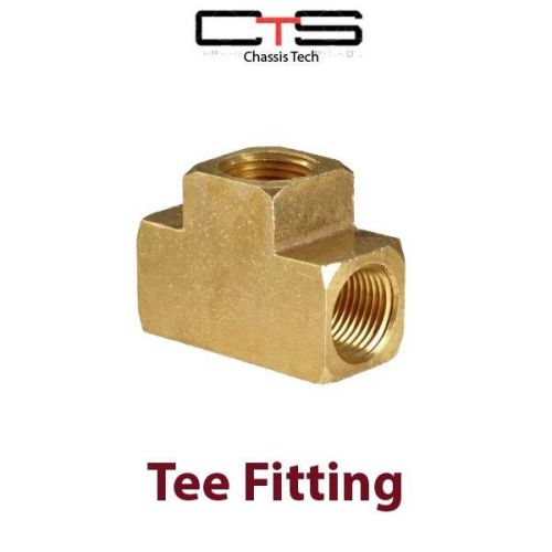 Lot of 5 1/2&#034; female npt brass pipe female union tee fittings for sale