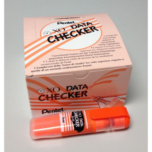 OFFICAL Pentel SL25 XO Data Checker (12pcs) - Orange FREE SHIP