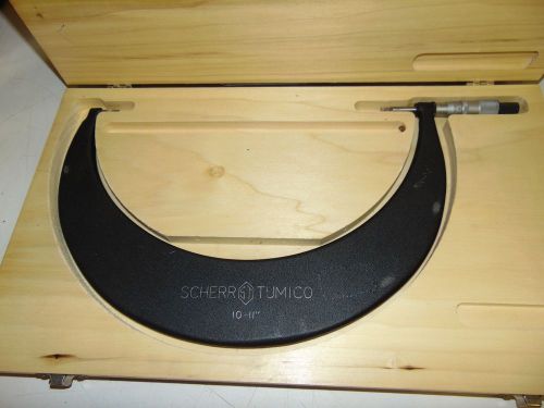 Scherr Tumico 10-11&#034;/.0001&#034; Blade Micrometer with case - FQ7