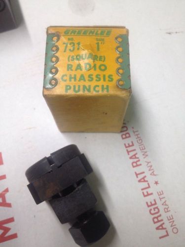 Nice 1&#034; Greenlee Heavy Duty Radio Chassis Punch Square 731 25.4mm  #3526