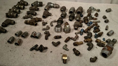 Large lot of assorted hydraulic fittings