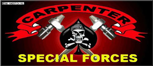 SPECIAL CARPENTER FORCES, BUMPER STICKER,  CC- 20B