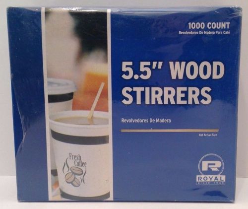 Royal 5.5&#034; Wood Stirrers - 1000 count