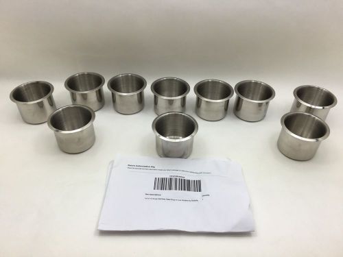 Lot of 10 brybelly drop-in stainless steel cup holder for sale