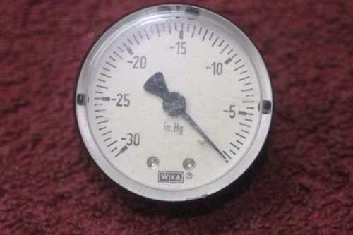 Qty (2) wika hg negative vacumm gauges -30 in.hg 3/8&#034;  rear mount for sale