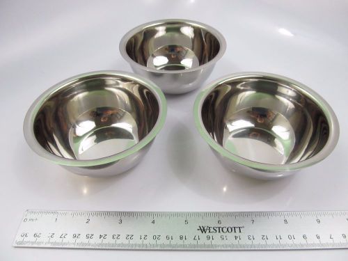 3 STAINLESS STEEL SURGICAL BOWL 4.5&#039; wide 2&#039; deep German Steel KREBS