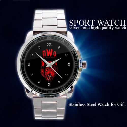 nWo Wolfpack Rock Logo Sport Metal Watch