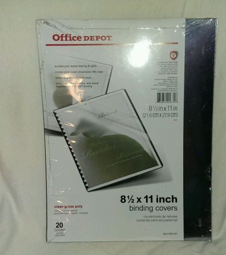 *Office Depot Binding Cover, 8 1/2in. x 11in., Clear Gloss, Pack Of 20, 25872