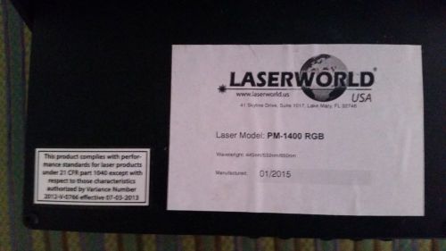 Laserworld Swisslas RGB 1400 with Pangolin Discoscan Lens Mount Pure Microseries