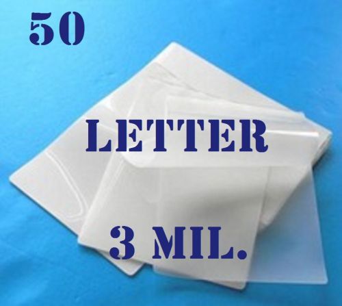 50 letter size  laminating laminator pouches sheets  9 x 11-1/2   3 mil... for sale
